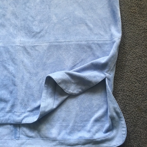 H by Halston light blue suede Blouse - Picture 2 of 7